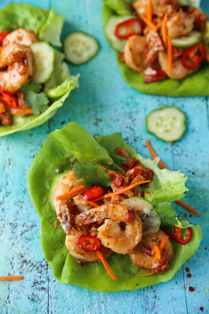 Thai Peanut Shrimp Lettuce Cups: Now Enjoy Your Fresh, High-Protein Ramadan Reset Bite