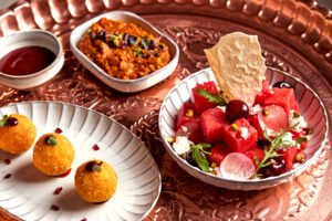 Signature gourmet dish served during Dubai Restaurant Week at a luxury venue.