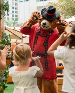 Outdoor Bavarian setting for Sunday brunch Dubai at Bruno’s Biergarten Jumeirah Beach.