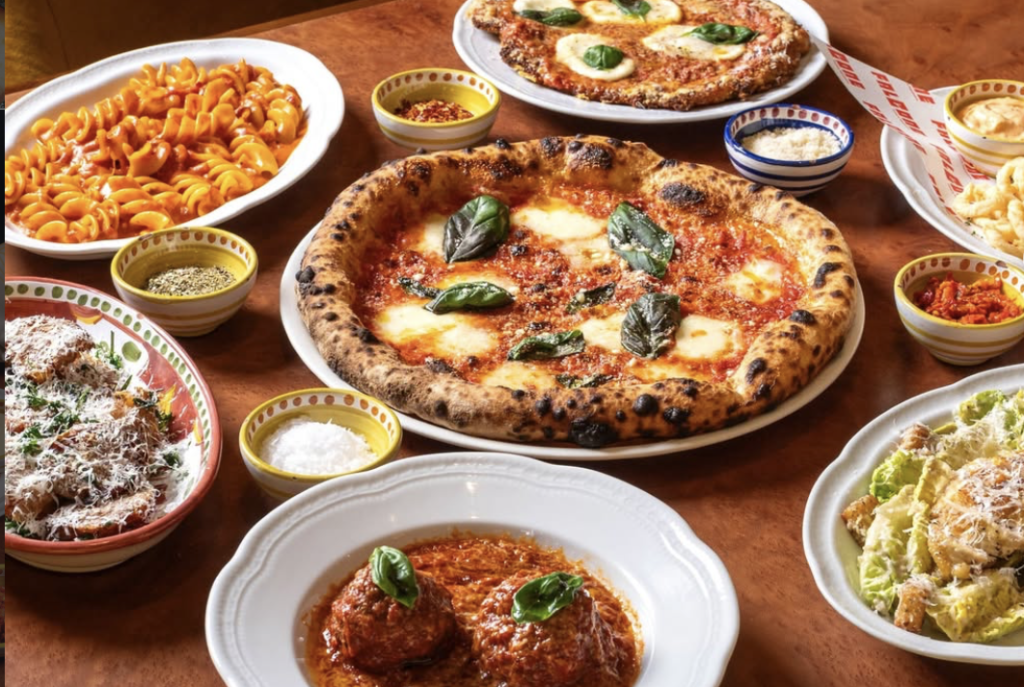 Authentic Italian spread at a Dubai family brunch at Galleria Mall Al Barsha.