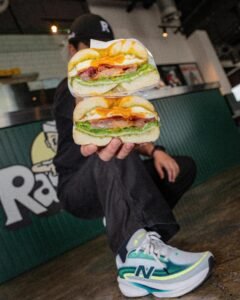 Runners enjoying a community run Dubai morning at Rascals in Al Safa.