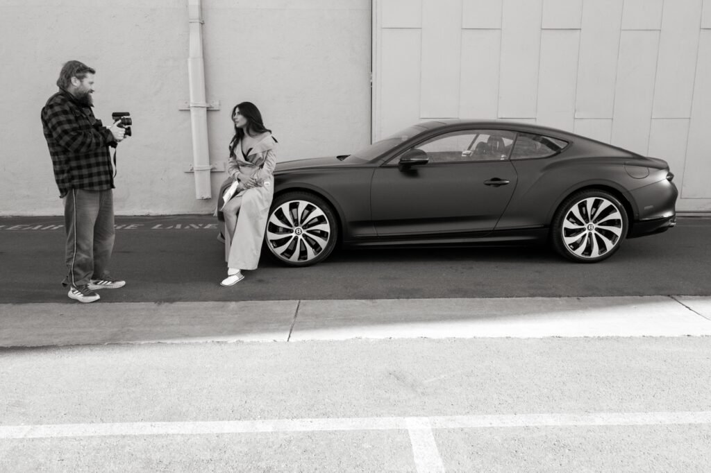 he iconic Bentley Continental GT featured in the new Bentley brand ambassador campaign at Los Angeles Sony Studios