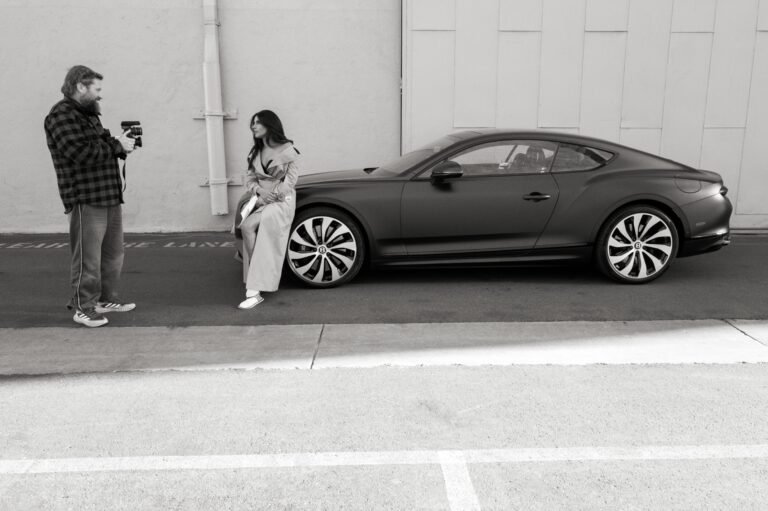 he iconic Bentley Continental GT featured in the new Bentley brand ambassador campaign at Los Angeles Sony Studios