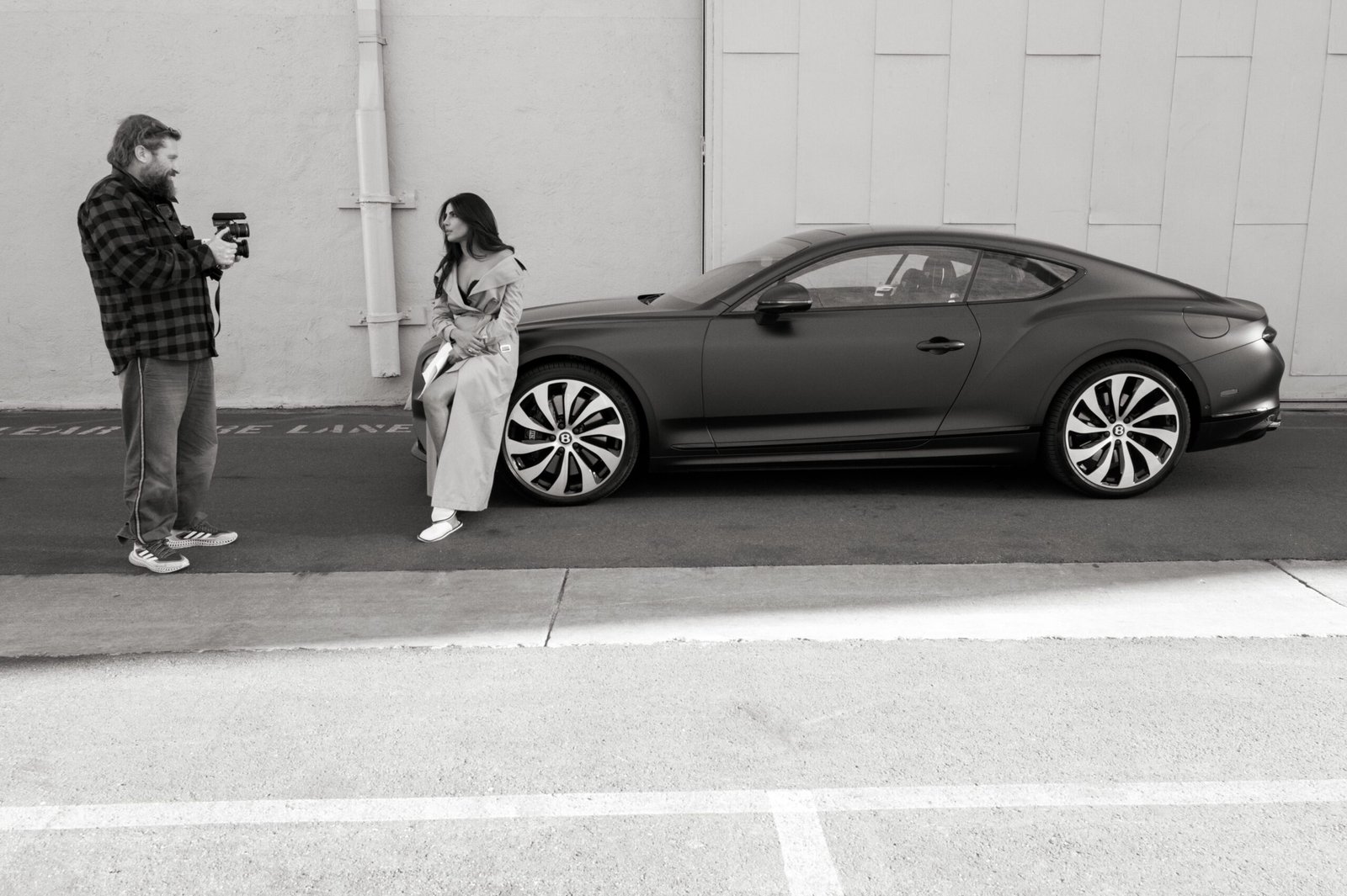 he iconic Bentley Continental GT featured in the new Bentley brand ambassador campaign at Los Angeles Sony Studios