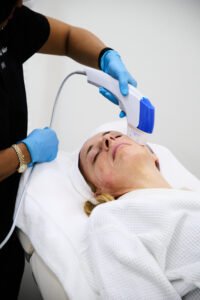 Advanced medical device for non-invasive lifting at Athena Dermatology Clinic in Dubai.