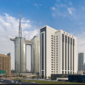 Rove Hotels staycation Dubai Marina pool day co-working space April 2026