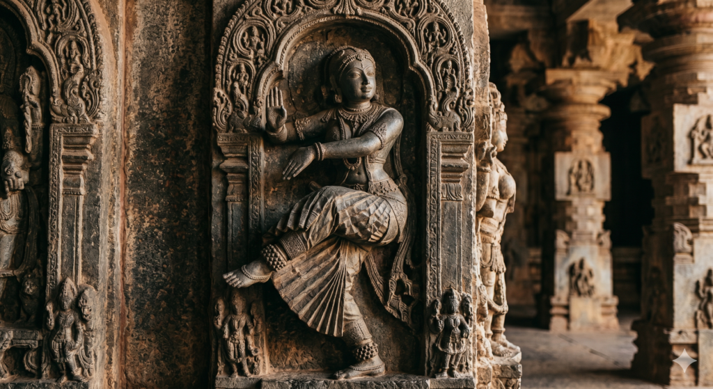 Devadasi tradition India temple sculpture classical dance heritage South India ancient carving