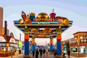 Family enjoying the best deals at the Global Village Dubai family destination.