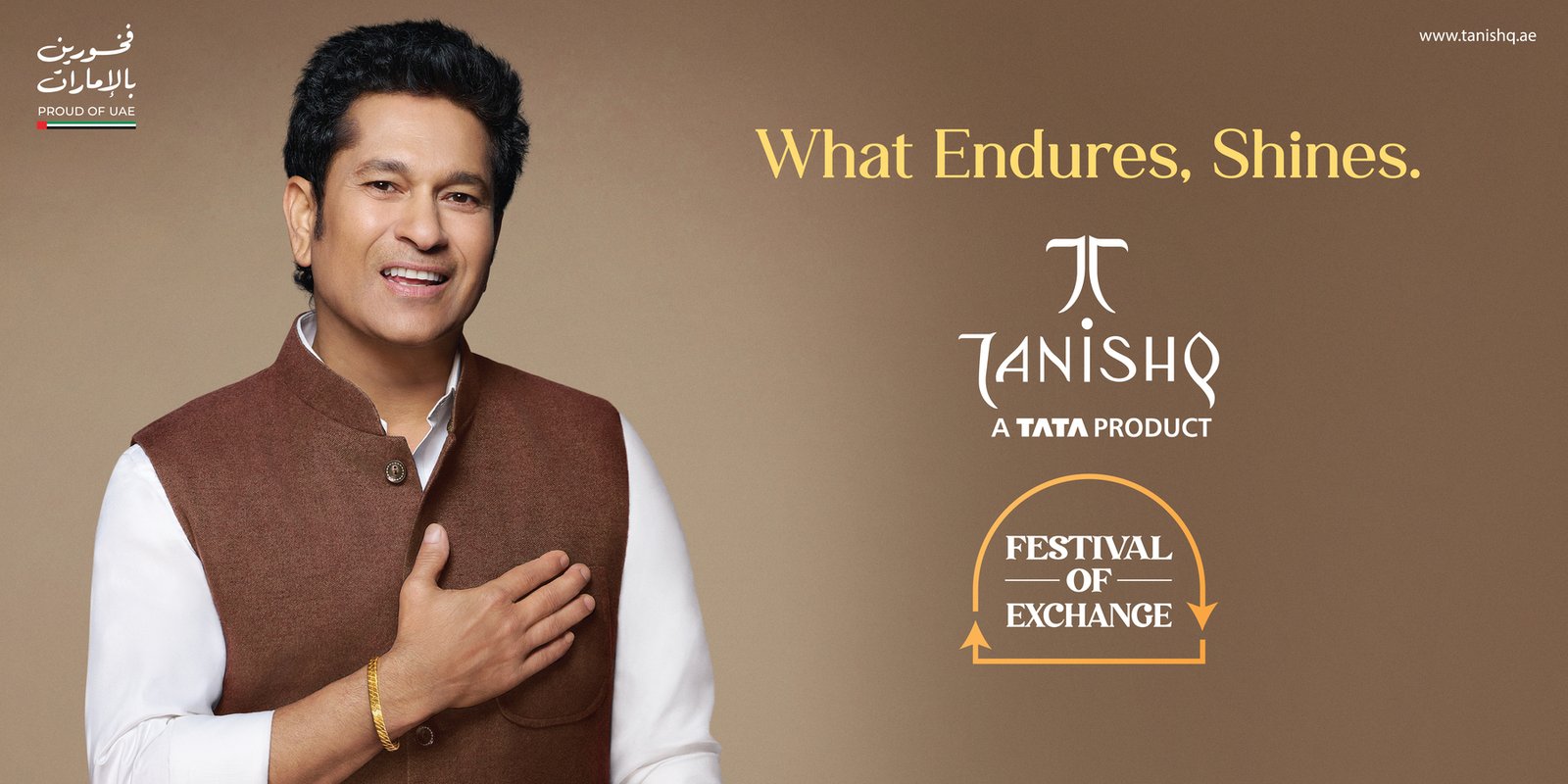 Sachin Tendulkar promoting gold exchange UAE legacy at Tanishq.