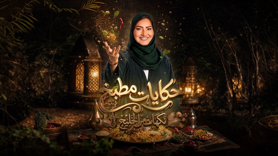 Chef Sumaya Obaid preparing traditional dishes on fresh Gulf cooking shows.