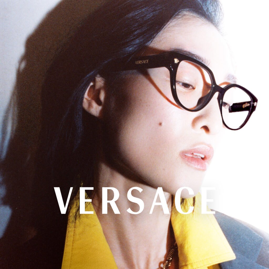Close up of VE4516 mask from Versace eyewear 2026 collection in Dubai.