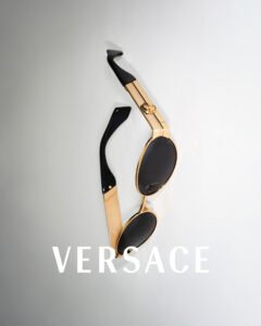Close up of VE4516 mask from Versace eyewear 2026 collection in Dubai.

