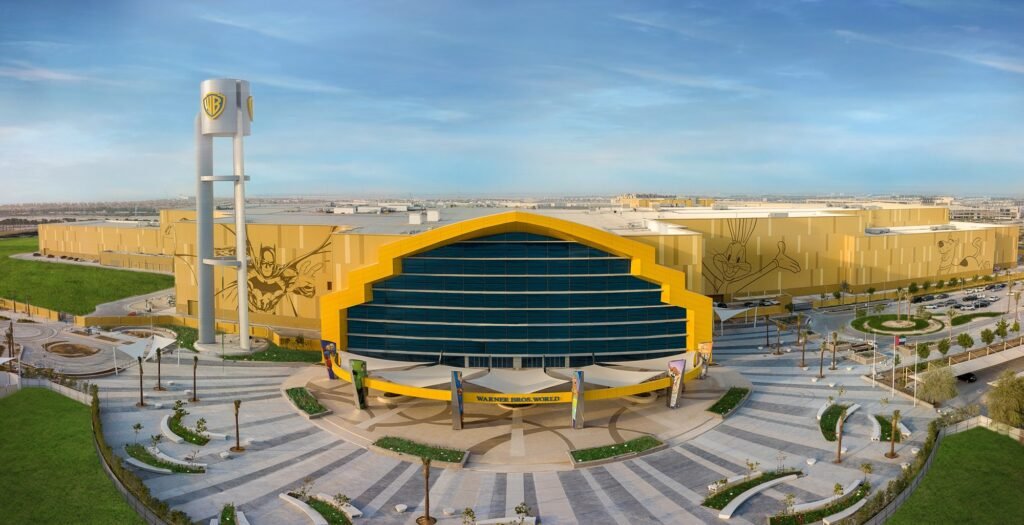 Main indoor plaza of the award winning venue representing theme parks in uae on Yas Island.