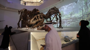 Families enjoying free museum entry during Abu Dhabi museum events at Louvre Abu Dhabi.