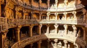 Rani ki Vav intricate stone sculpture carving detail Patan Gujarat India heritage