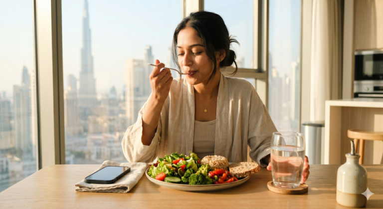 glucose stability meal order vegetables before carbohydrates Dubai resident UAE wellness 2026