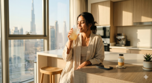 Dubai summer wellness morning hydration routine UAE resident June 2026

